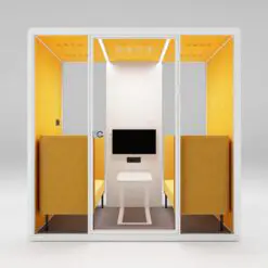 Coy Collection Acoustic soundproof colored interior Pod – Suitable For 4 People – POD ONLY