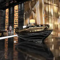 High End Design Reception Desk – ONLY RECEPTION DESK – Stone and Stainless Steel