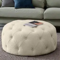 Velvet leisure footstool ottoman – 6 Pieces Of Ottoman Only – Cotton Velvet Fabric/Soft Velvet Fabric/Wood Frame