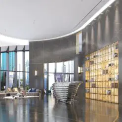 Office Metal Stainless Steel Reception Desk – ONLY RECEPTION DESK – Stainless Steel, Metal Structure