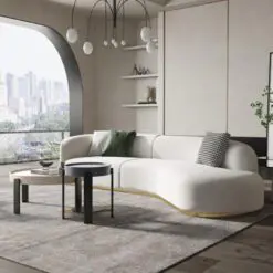 Luxury Comfort Cushion Sofa – 3 PIECES PER SET – Uniform Structure Metal Frame/Cushion Fabric/High Density Sponge With Fabric Finish