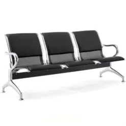 Office Buccoi-Benches – One Row of Bench Chair Only – PVC, PU Fabric, Leather Cushion Pad/Metal Structure