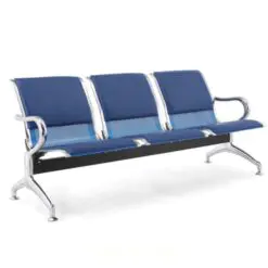 Office Buccoi-Benches – One Row of Bench Chair Only – PVC, PU Fabric, Leather Cushion Pad/Metal Structure