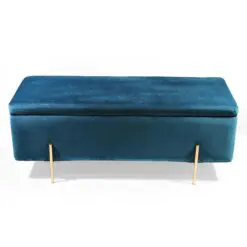 Office Storage Bench – 6 Pieces Of Bench Per Set – Durable Woven Fabric/Velvet Cover/Metal Structure