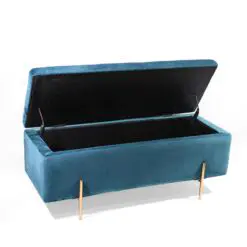 Office Storage Bench – 6 Pieces Of Bench Per Set – Durable Woven Fabric/Velvet Cover/Metal Structure