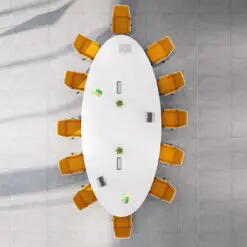 Long Oval Le-Lux Conference Table – Table Only