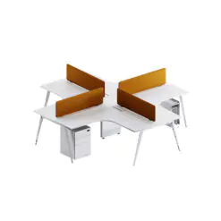 Workstation Cubicle With Drawers – Workstation For 4 People – Workstation+Screen Dividers