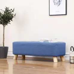 Pure Cotton Office Bench – 6 Pieces Of Bench Per Set – Durable Pure Cotton Fabric Top/Wood Legs/Metal Structure