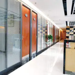 Commercial glass window painting wood partition