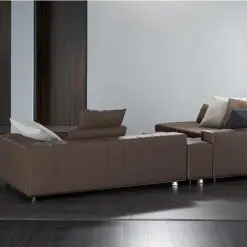 Upholstered Leather Sectional Sofa – 3 PIECES PER SET – Uniform Structure Metal Frame/ High Quality Frosted Leather/Soft Cortex