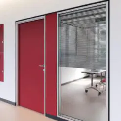 Commercial glass window painting wood partition