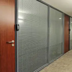 Commercial glass window painting wood partition