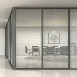 Commercial glass window painting wood partition