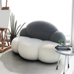 Nordic Art Cloud Sofa – 3 PIECES Per Set – Uniform Structure Metal Frame/Cushion Fabric/High Density Sponge With Fabric Finish