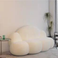 Nordic Art Cloud Sofa – 3 PIECES Per Set – Uniform Structure Metal Frame/Cushion Fabric/High Density Sponge With Fabric Finish