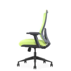 Comfy Mesh Office Chair – Adjustable Height – Durable Aluminum Base/Fabric Seat Top/Nylon Armrest/High Elasticity Mesh Backrest