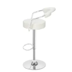 Leather Swivel Adjustable Stool – 6 PIECES Of Stool Seat Only – Top Cushion/Faux Leather/Metal Frame Legs