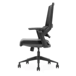 Buccoi-Mesh Short Back Office Chair – Adjustable Height – Durable Aluminum Base/Fabric Seat Top/Nylon Armrest/High Elasticity Mesh Backrest