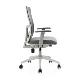 Comfort-Back Mesh Office Chair – Adjustable Height – Durable Aluminum Base/Fabric Seat Top/Nylon Armrest/High Elasticity Mesh Backrest