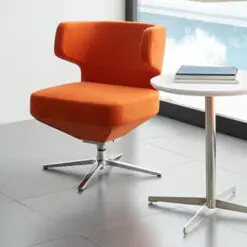 Popular high raise lounge chair – 12 chairs per set – Metal Frame Legs-Glass Fiber Reinforced Plastic/Upholster PU Leather