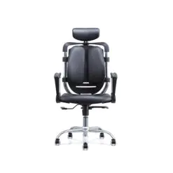 Luxury Ergonomic Boss Chair – Adjustable/Synchronized-Tilting – Aluminum Alloy Base/Faux Leather