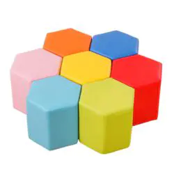 Beehive shape ottoman – 7 Pieces Of Ottoman Only – Woven Smooth Fabric/Soft Fabric/Wood Frame