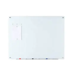 Non-glare magnetic glass whiteboard