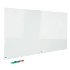 Non-glare magnetic glass whiteboard