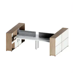 Workstation Desk With Divider – Workstation For 4 People – Workstation+Screen Dividers