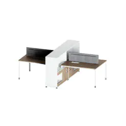 Workstation Desk With Divider – Workstation For 4 People – Workstation+Screen Dividers