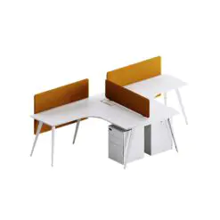Workstation Cubicle With Drawers – Workstation For 4 People – Workstation+Screen Dividers